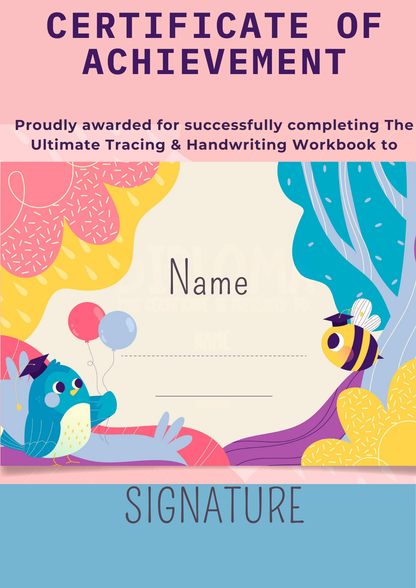 Tracing & Handwriting Workbook