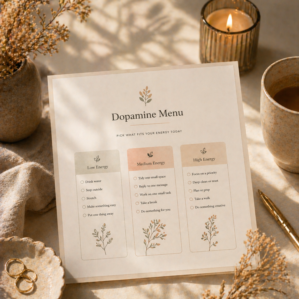 The Mom Brain Manager™ & Dopamine Menu Kit